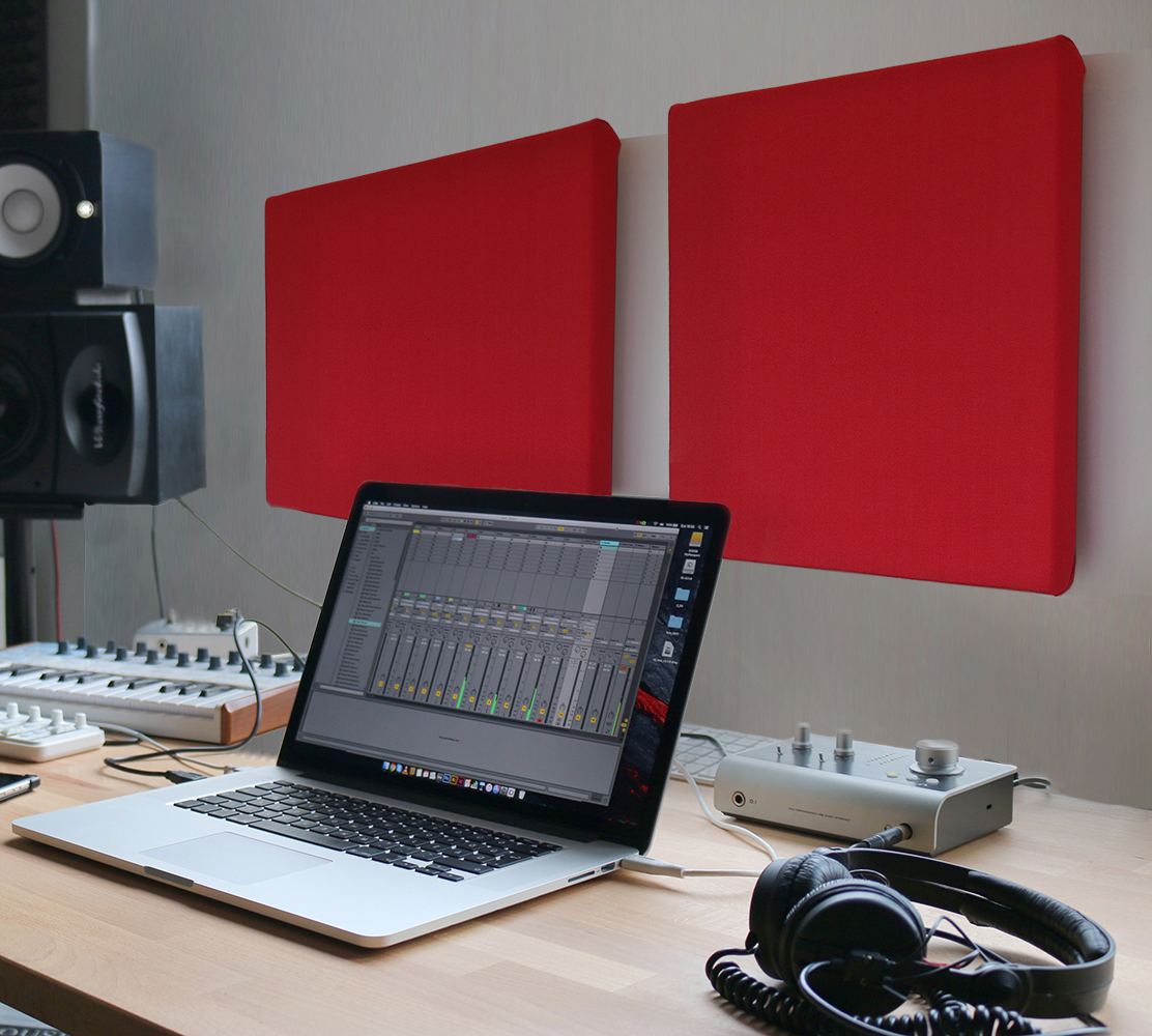 Versare sound panels hang from the walls to control acoustics