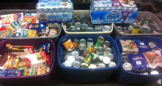 Collecting Food For Local Food Pantries
