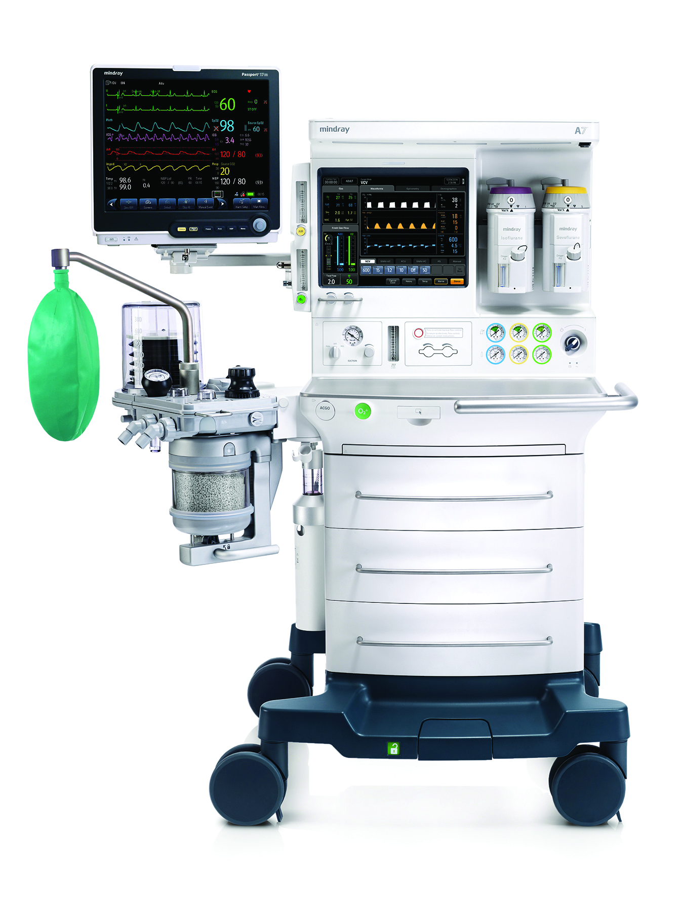 Mindray's A7 Anesthesia Workstation includes the Optimizer™ suite to assist in the reduction of anesthetic gas use.