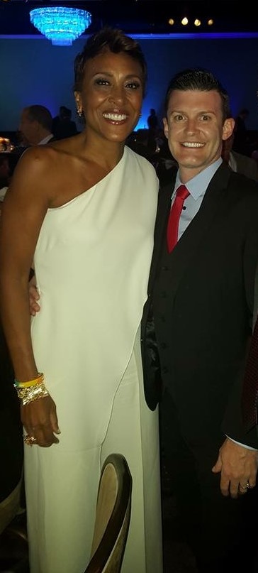 Robin Roberts from Good Morning America with Dr. James Mercer at the Point Foundation's Point Honors Los Angeles Gala