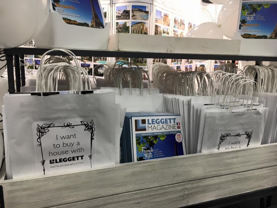 Goodie bags at the property shows in the UK