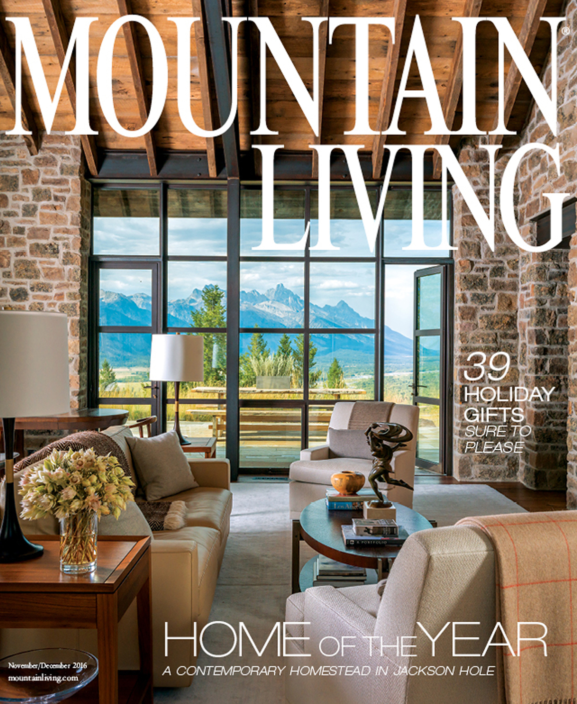 Mountain Living has featured its 22nd Home of the Year winner, a contemporary homestead near Jackson, Wyoming, by JLF Design Build, in the November/December 2016 issue.