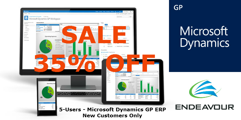 35% Price Discount on Microsoft Dynamics GP ERP until December 9 2016 - CANADA