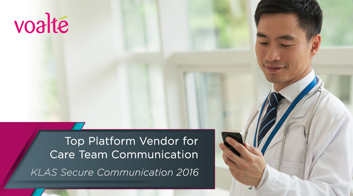 KLAS Rates Voalte Top Platform Vendor for  Improved Care Team Communication