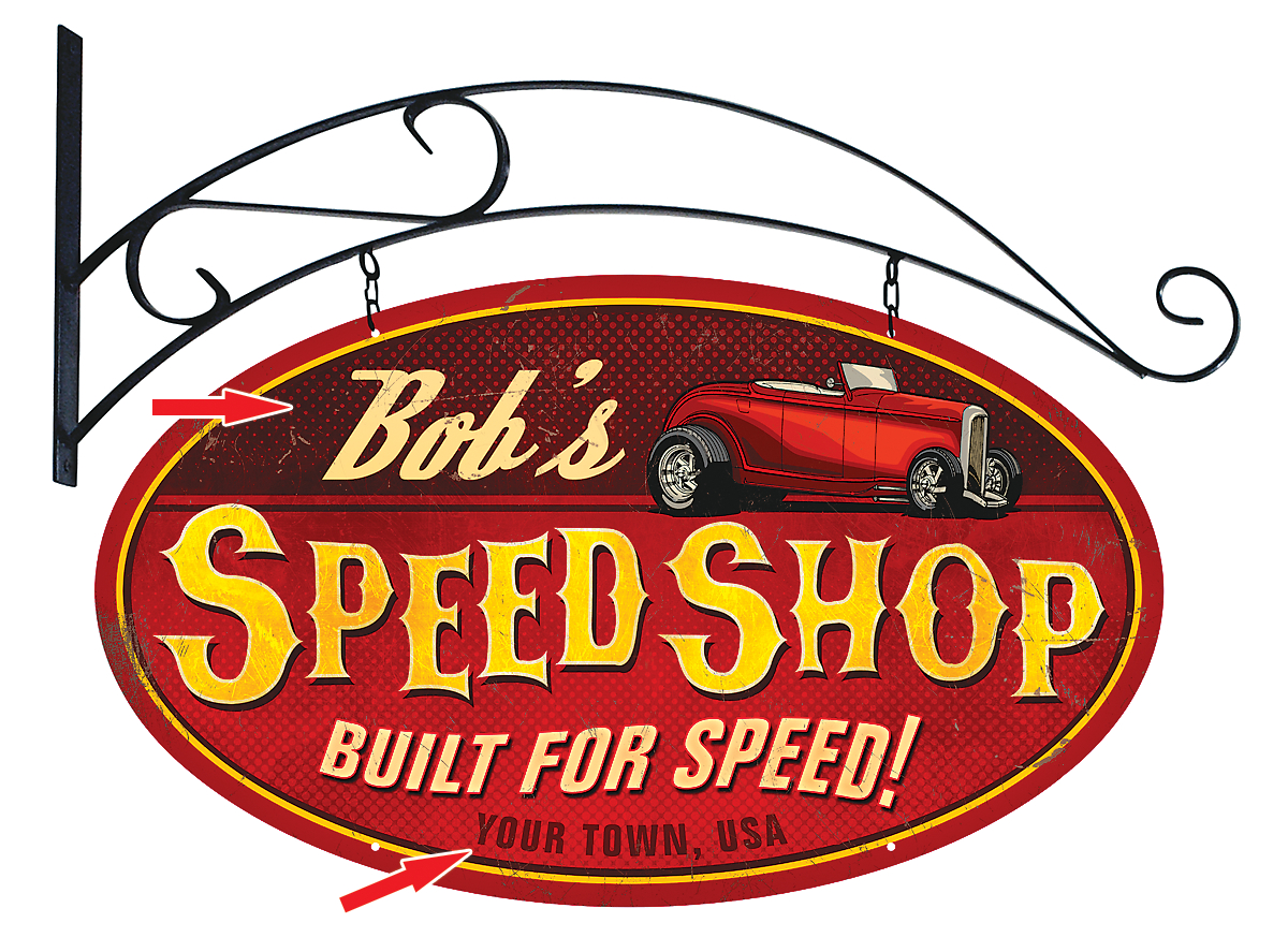 Speed Shop Personalized Sign