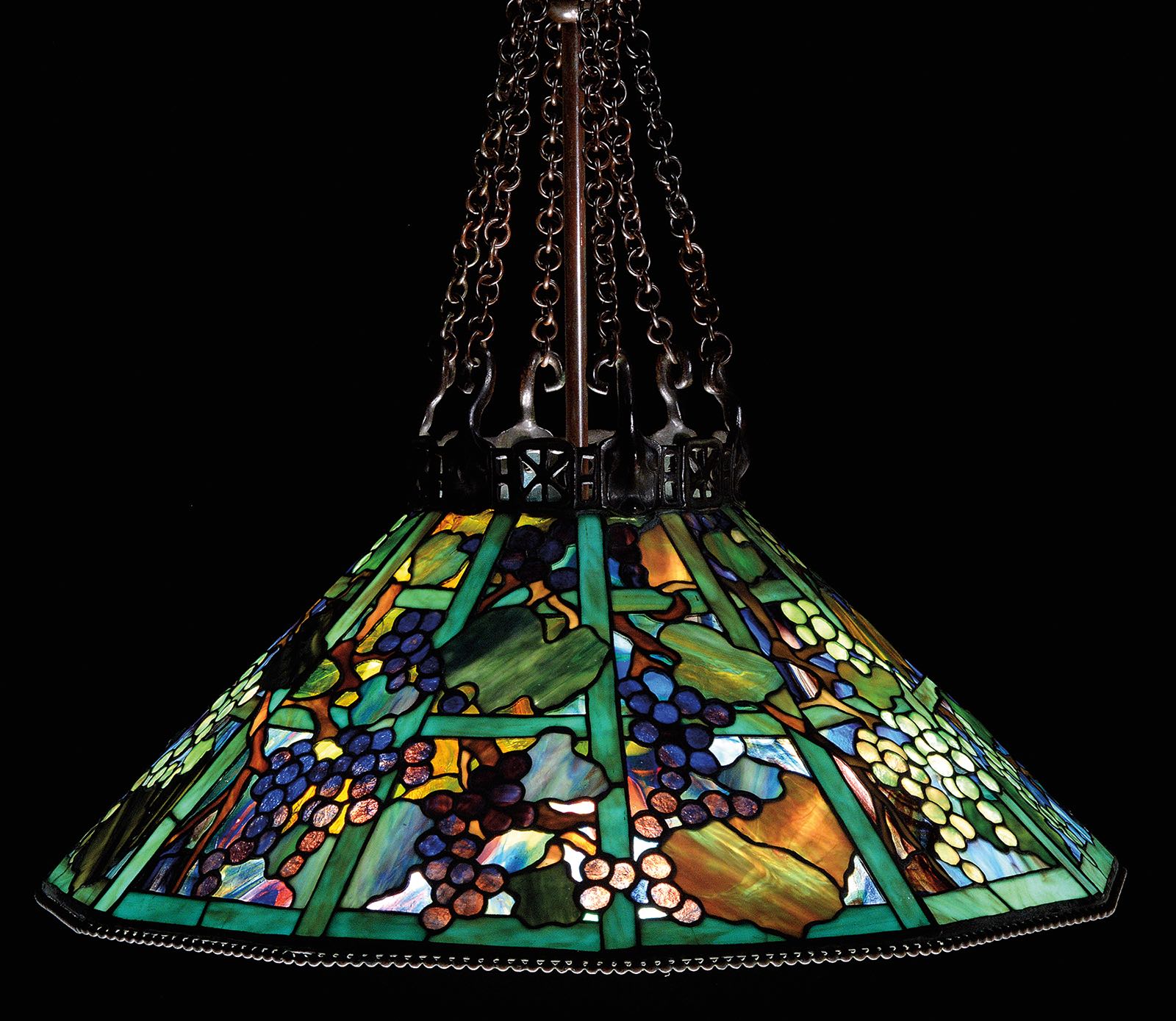 Lot 1294, a Tiffany Grape Trellis Lamp estimated at $100,000-150,000.