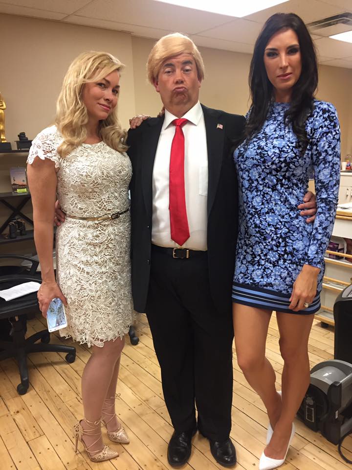 Kimberly Reis (Ivanka Trump), Paul Taft (Donald Trump), and Jaimie Tucker (Melania Trump)