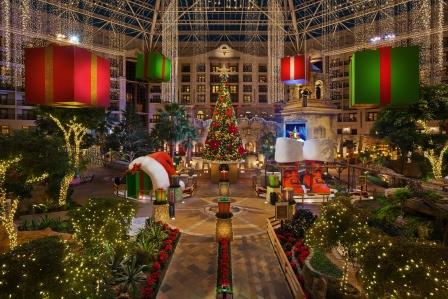 Two million lights hang down from the top of Gaylord Texan's glass atrium ceilings!