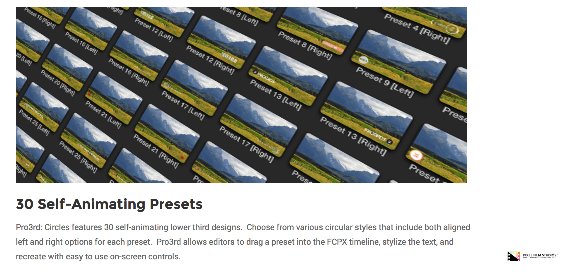 Pro3rd Circles - Pixel Film Studios Plugin - FCPX