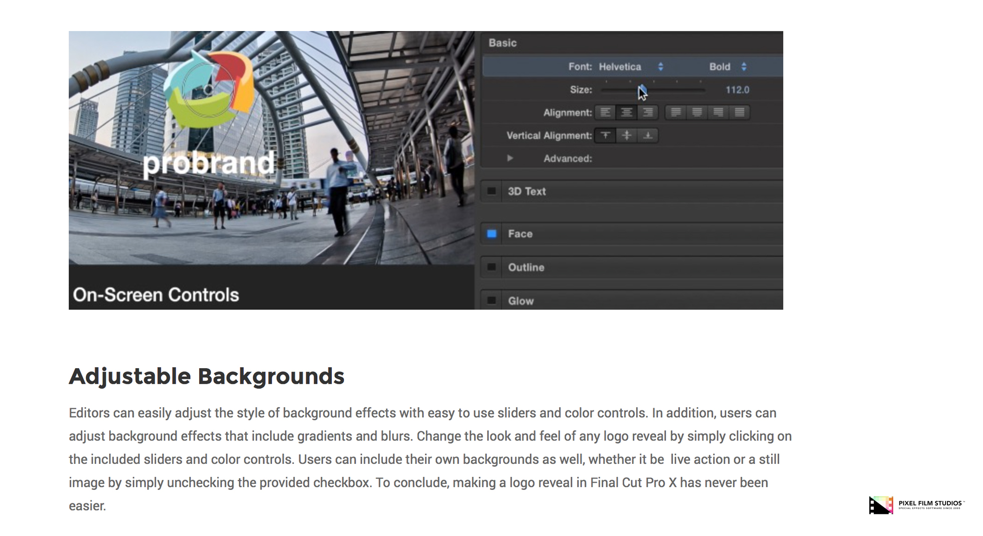 Final Cut Pro X Plugin - ProBrand Reveal Volume 8 - Pixel Film Studios