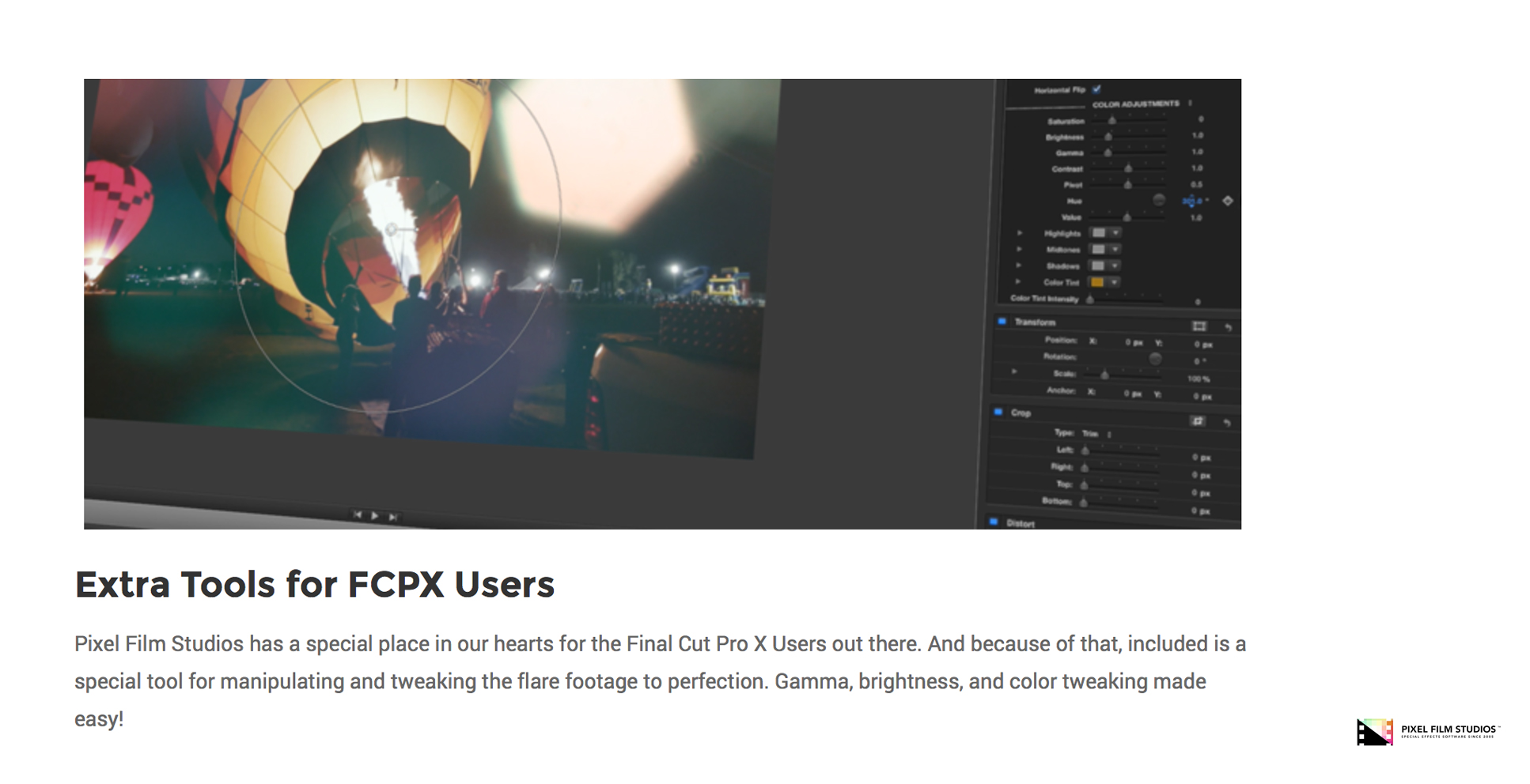FCPX - ProFlare 5K Jewel - Pixel Film Studios Plugin