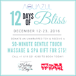 12 Days of Bliss Offers $75 Massages with a Toys for Tots Donation