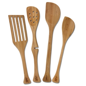 Lefty's 4 Piece Left-Handed Bamboo Kitchen Tool Set