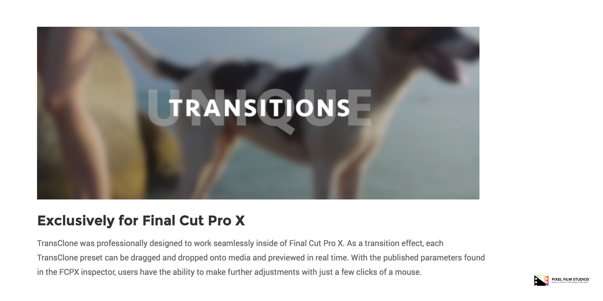 TransClone - FCPX Plugin - Pixel Film Studios