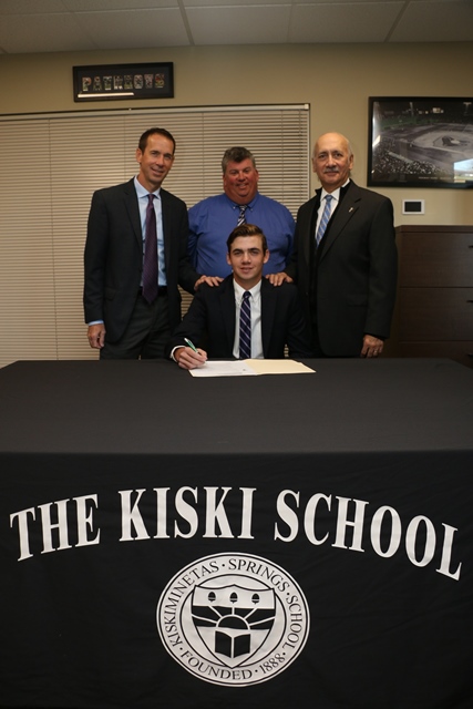 Brian Goetz, Kiski Athletic Director Chris Spahn, Mark Goetz and Golf Coach Mark Orsatti