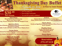 DoubleTree Grand Junction Thanksgiving Buffet Menu