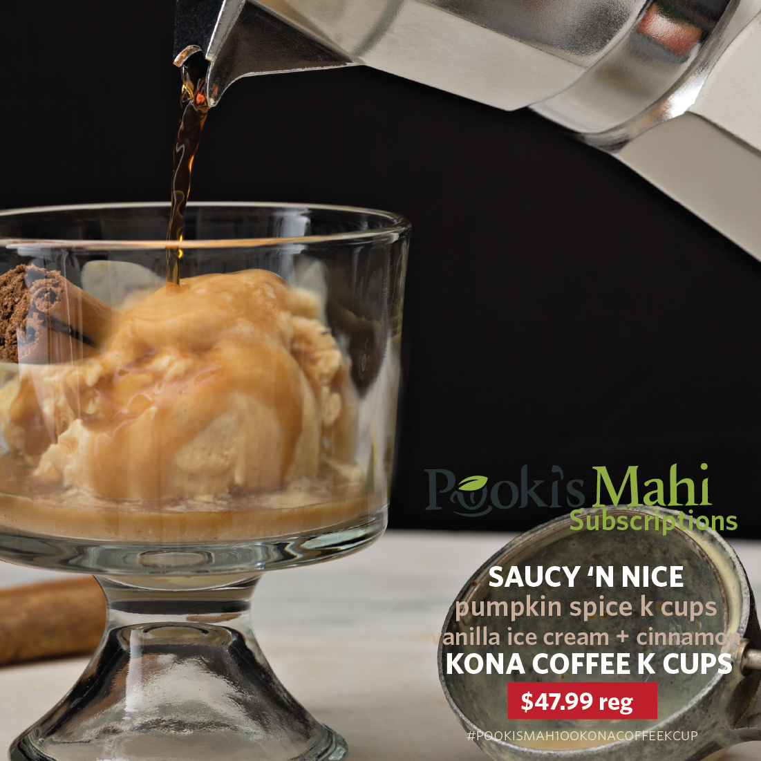 Saucy ' n Nice Kona Coffee Pumpkin Spice Single Serve