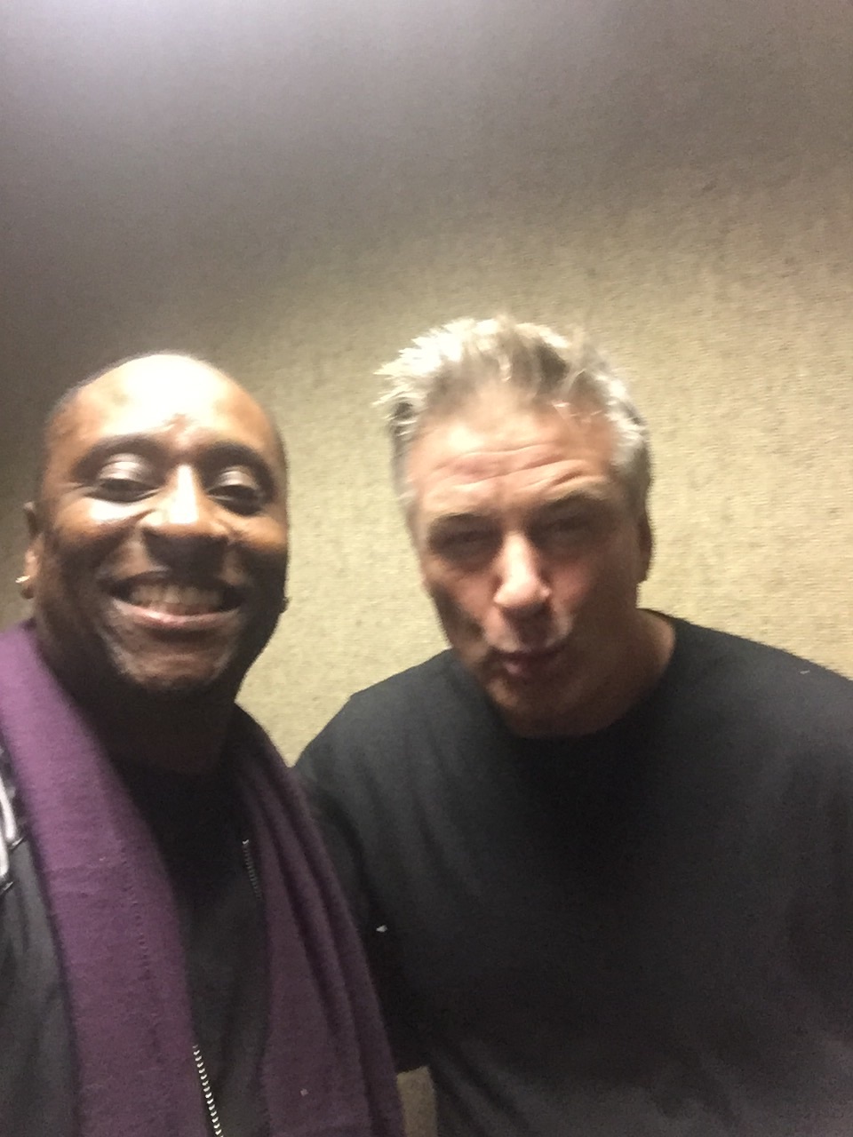 Co-Author Aswaad English with Alec Baldwin Backstage on Saturday Night Live November 20, 2016