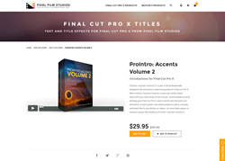 Pixel Film Studios Plugin - ProIntro Accents Volume 2 - FCPX