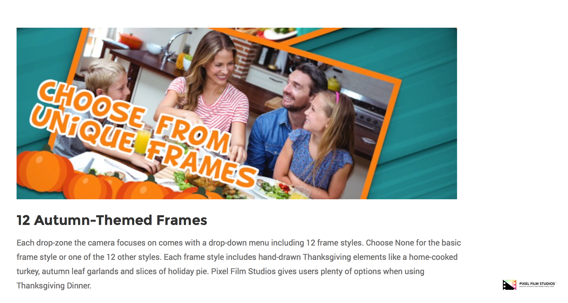 Pixel Film Studios - Thanksgiving Dinner - FCPX Plugin