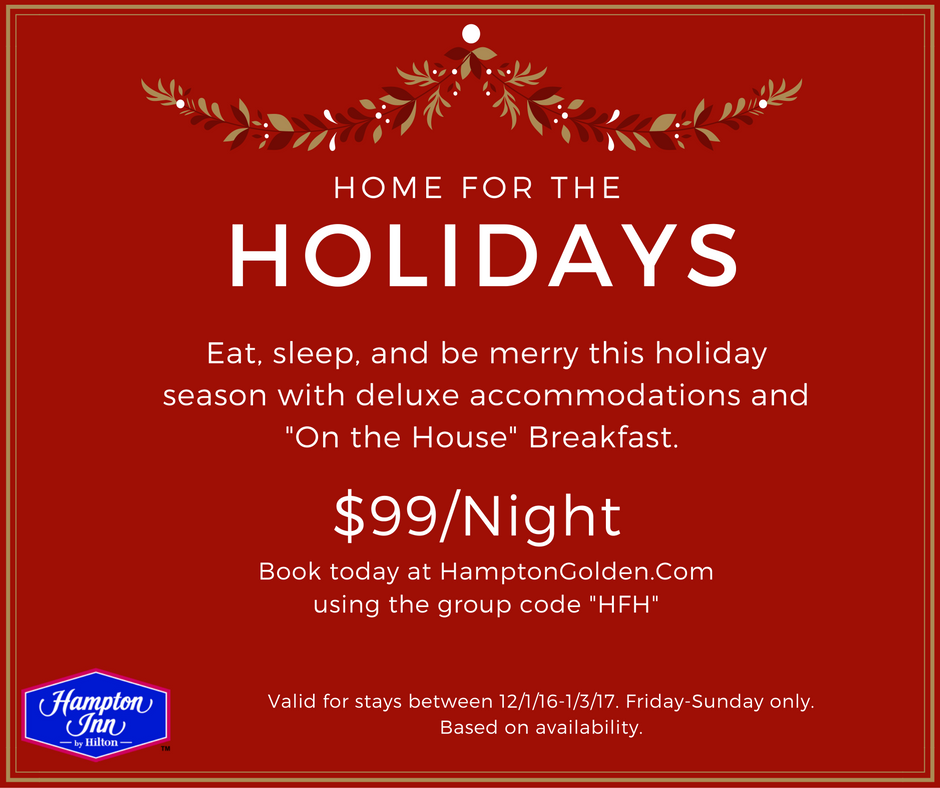Hampton Golden Home for the Holidays Package