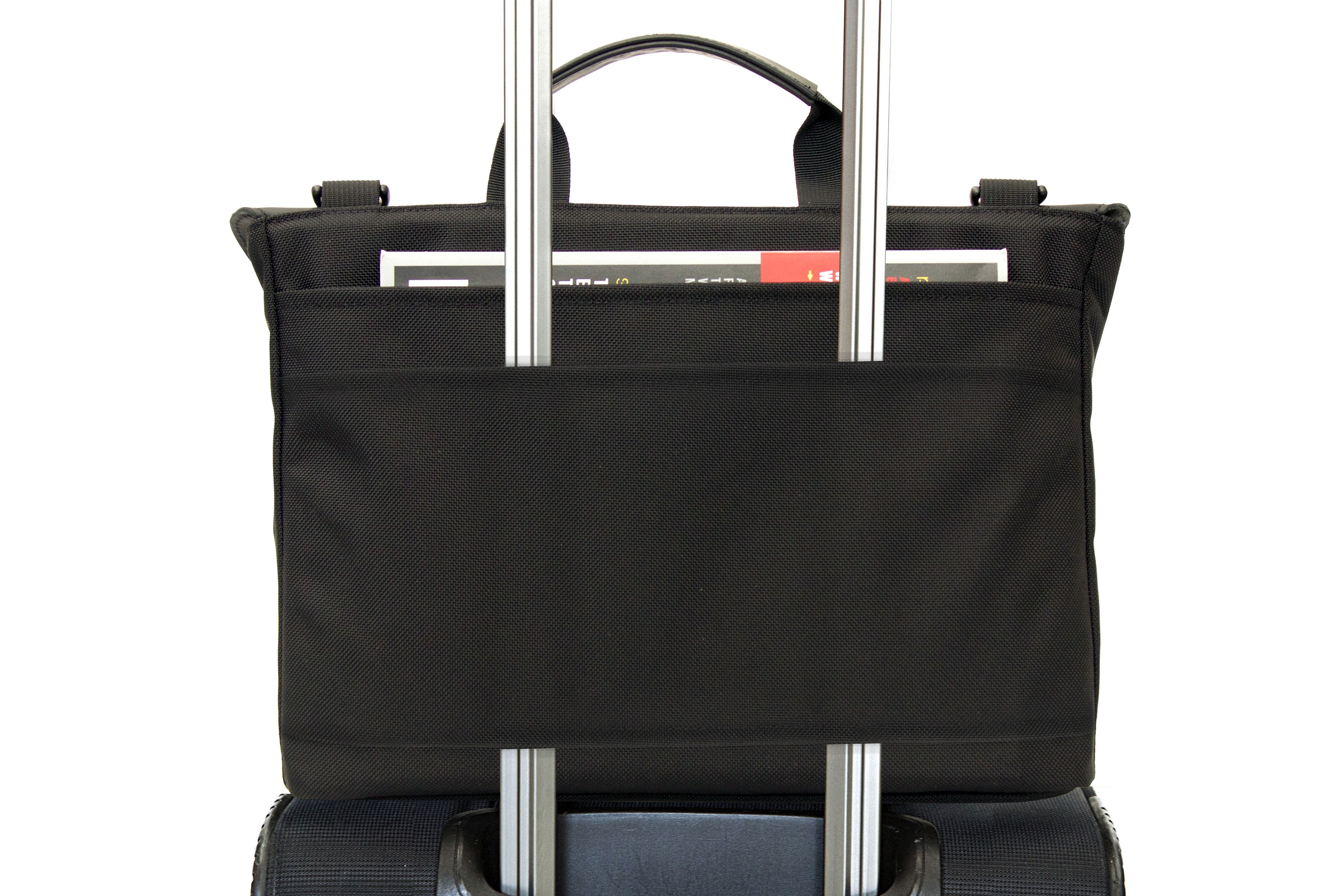 Staad Attaché —rear panel for slipping over a wheeled suitcase handle