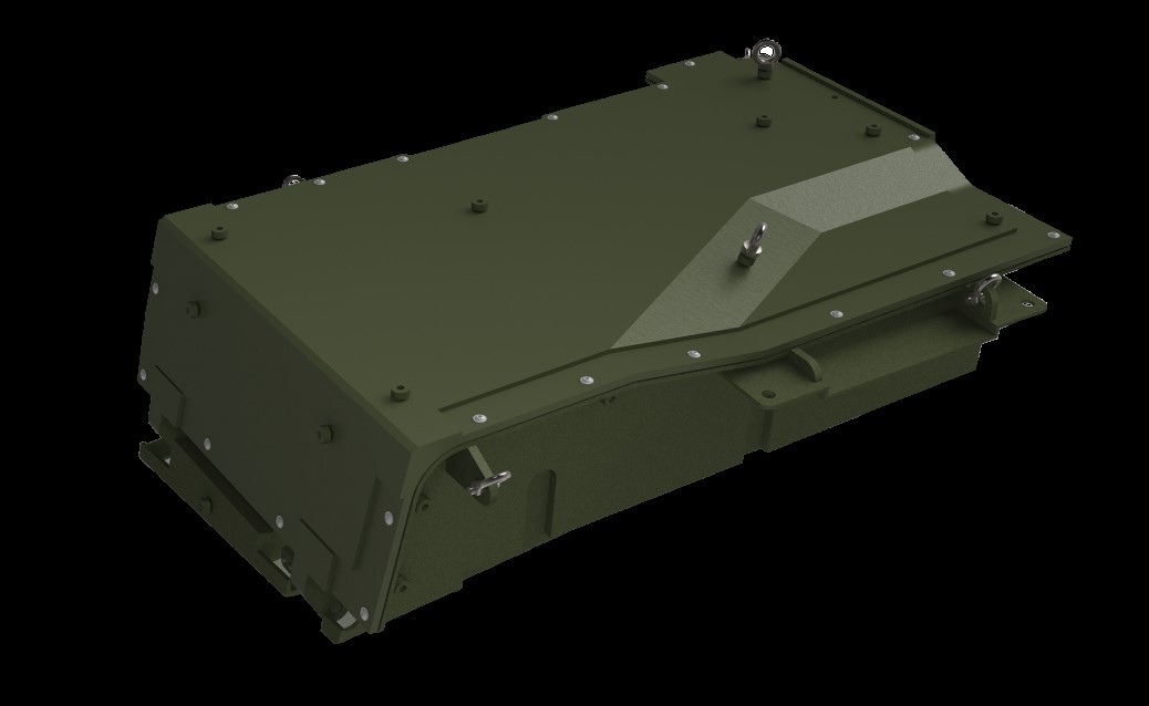 Revision’s Nerv Centr™ SWatPack™ Silent Watch Vehicle Battery enclosure—shown here in a Light Assault Vehicle configuration—is designed to be platform-specific.