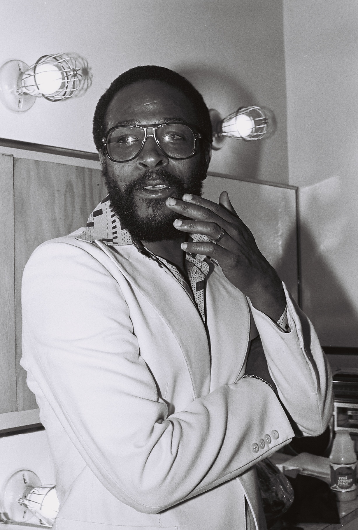 1977 Marvin Gaye, backstage at the Roxy - Michael Henderson Tour