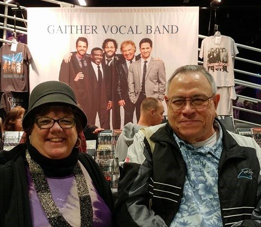 Tommy Little and Robyn Curtis, Coordinator of the Newton Seniors Morning Out, attending Gaither Vocal Band Performance