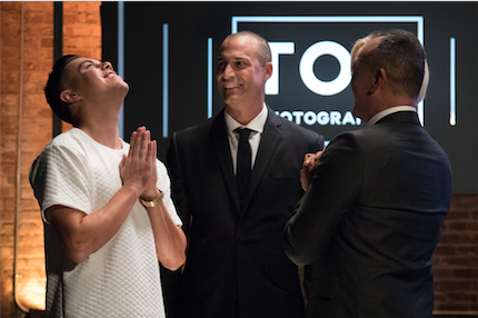 Winner Scott Borrero and Host Nigel Barker