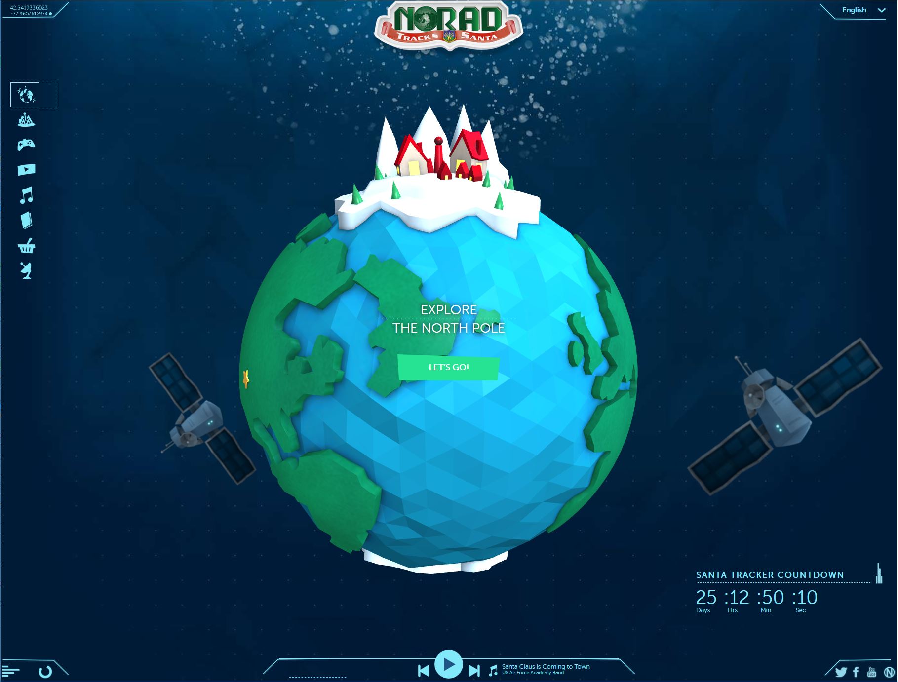 World Satellites Norad Tracks Santa