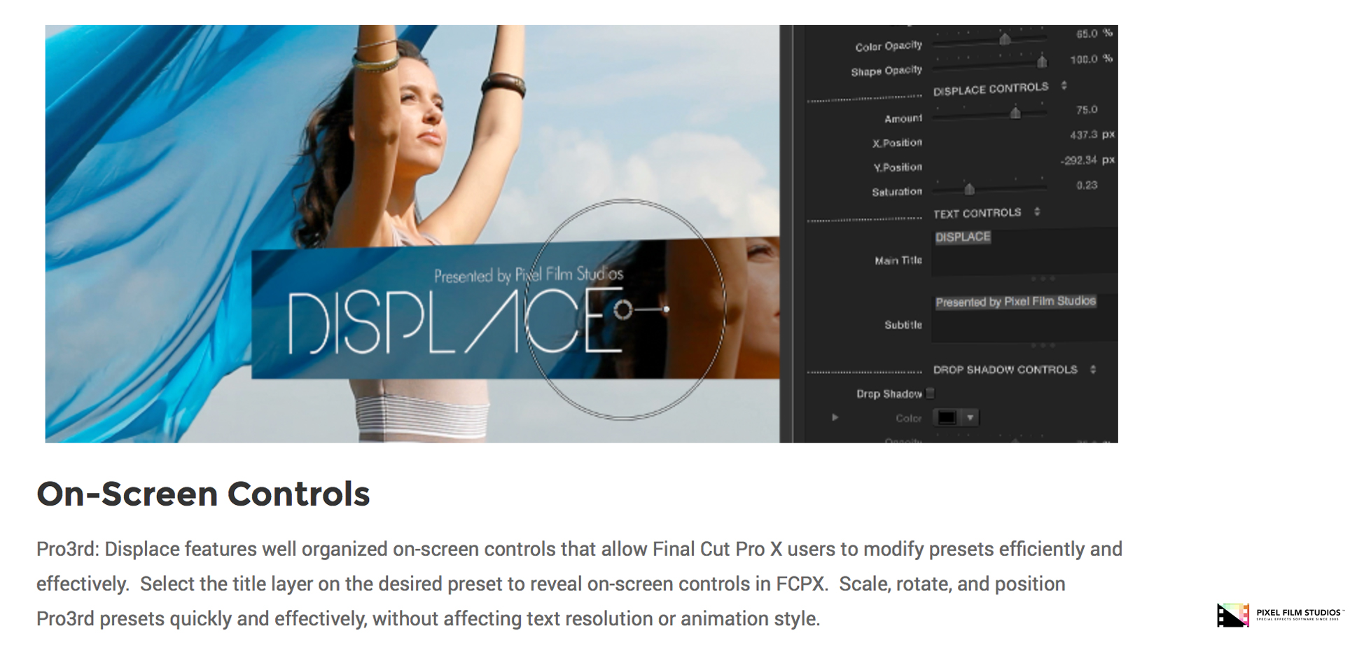 Final Cut Pro X - Pro3rd Displace - Pixel Film Studios Plugin