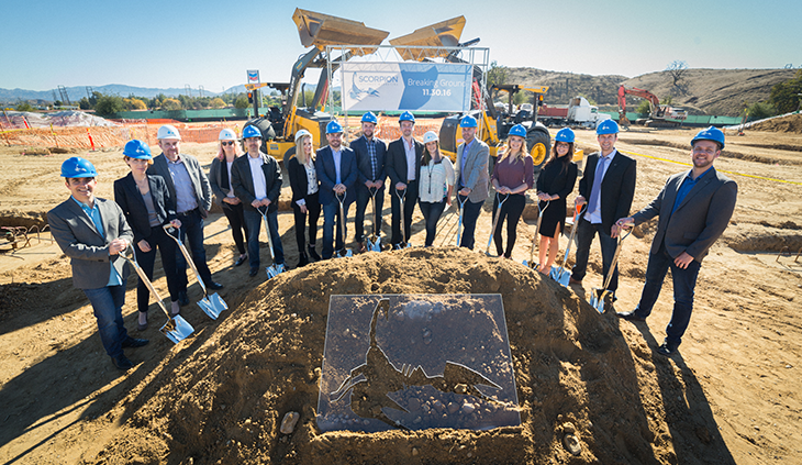 Scorpion celebrates the groundbreaking of its new corporate headquarters in the Santa Clarita Valley.