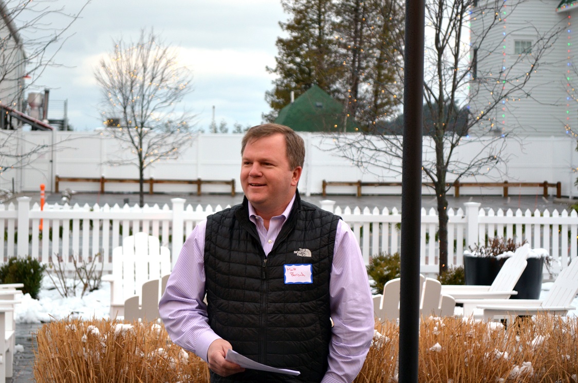 Before the ceremonial ribbon cutting, Walloon Lake Village restaurateur Matt Borisch spoke about the three-year project thanking all individuals, businesses, and organizations involved.