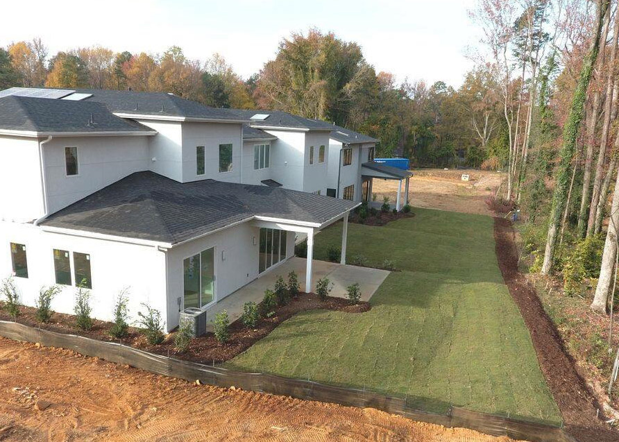 TifTuf covers the back lawns of ReAlta's newly constructed 21st century homes.