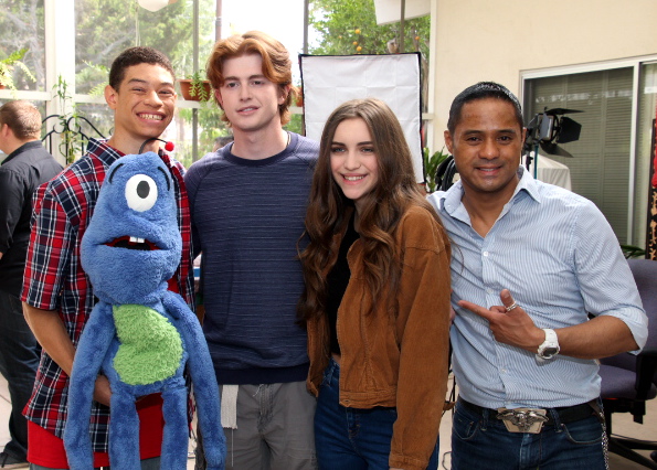 "Blooob" Cast Members- (left to right) - Justin Galluccio, "Blooob", Zane Huett, Lexi Yob and Tyrone Tann