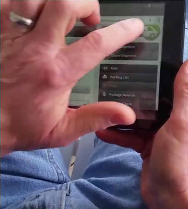 ShipRush works on tablets, allowing users to process shipping orders anywhere.