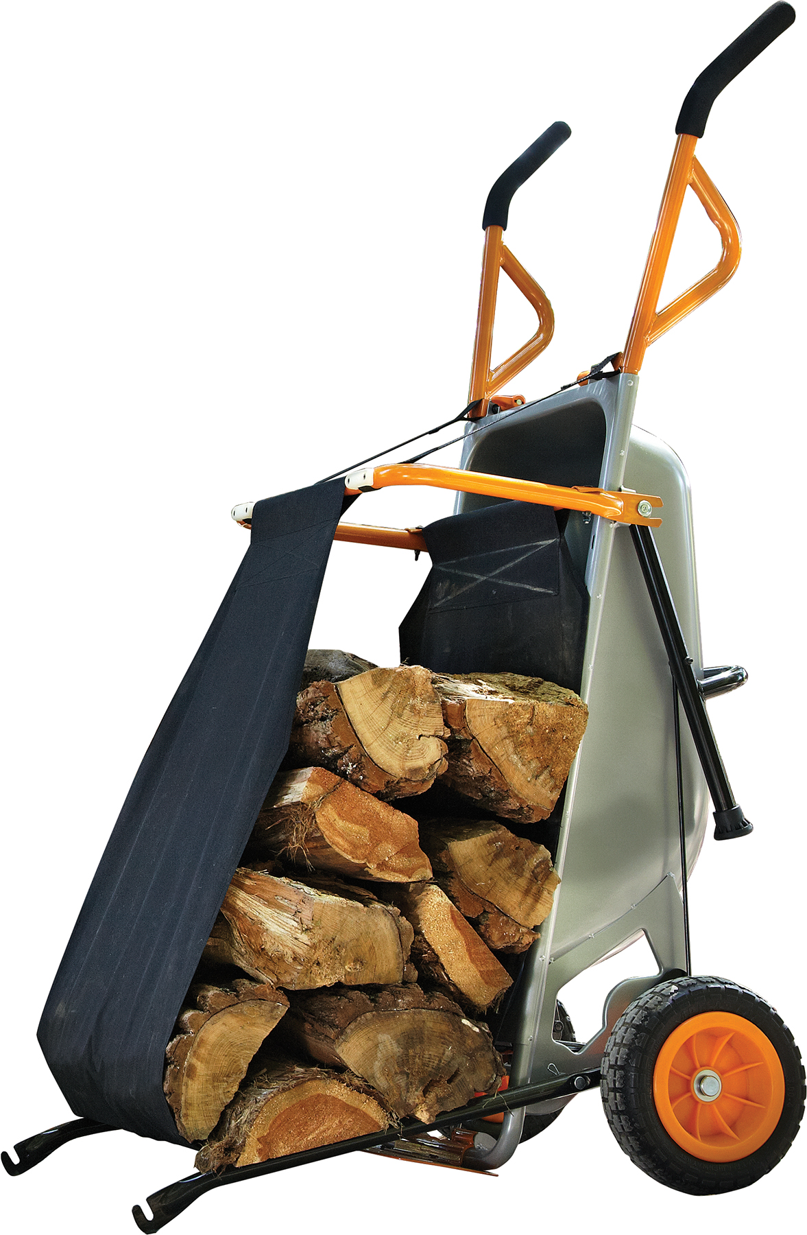 WORX Aerocart with Firewood Carrier Attachment