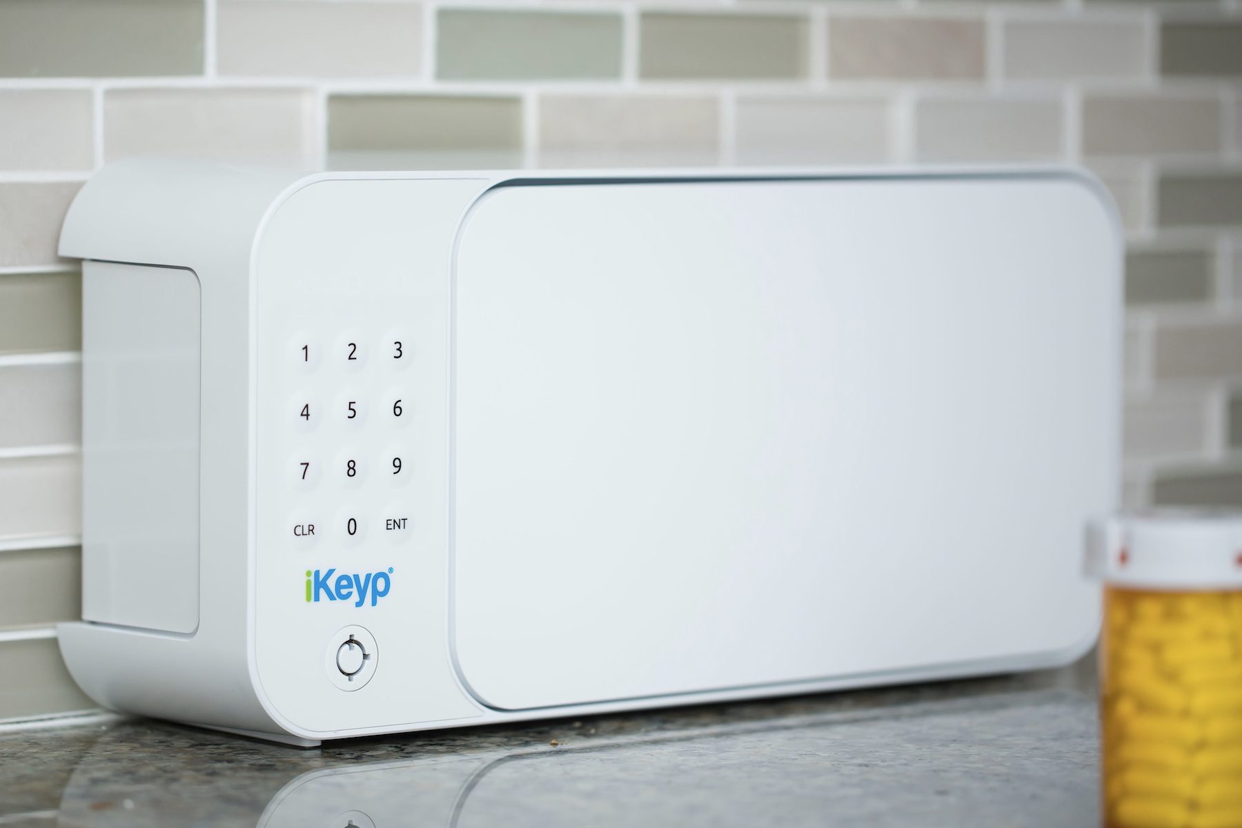 The iKeyp safe provides a simple and effective way to safeguard medications and seamlessly fits into existing daily routines.