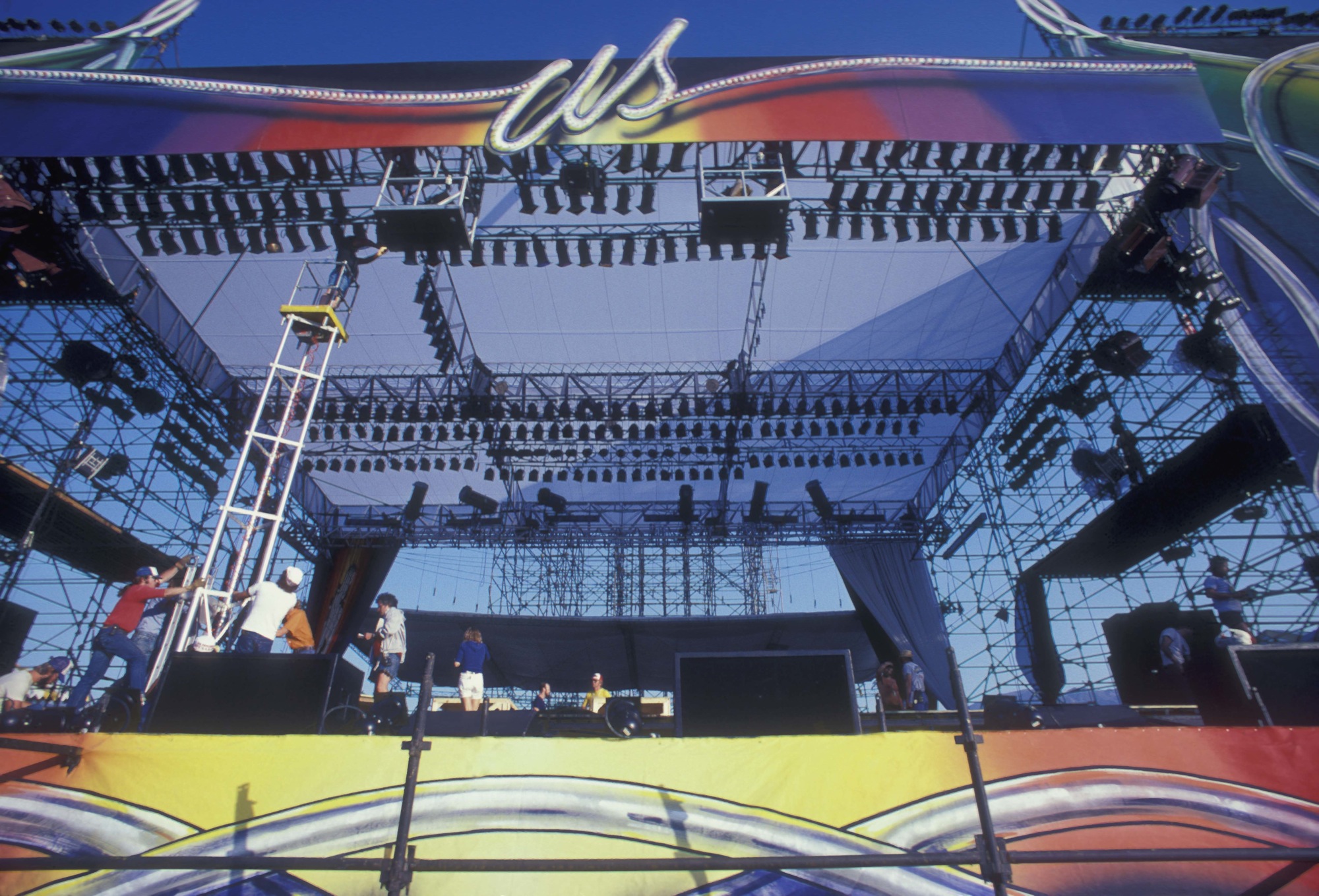 The stage was larger than a football field