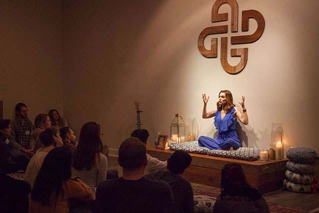 The Future Is Mental Wellness: The Den in LA - one of the new, un-intimidating just “drop-in-and meditate” studios. Source: The Den Meditation in LA