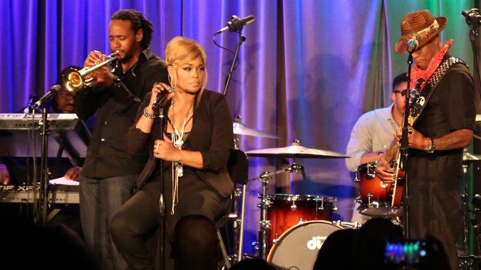 T-Boz performs on stage at Avalon in Hollywood for 2015 T-Boz Unplugged Benefit Concert