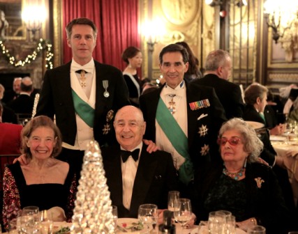 Standing: HRH Prince Philibert Emmanuel of Savoy and Savoy Foundation Chairman Carl J. Morelli, Esq.; Seated: Ms. Helen Fioratti, Mr. Luigi Cheli and Ms. Janine Metz