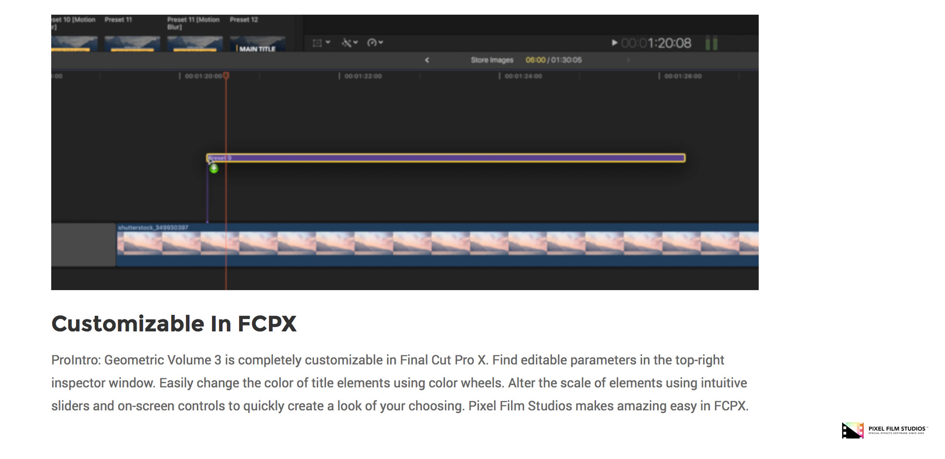 Final Cut Pro X Plugin - ProIntro Geometric Volume 3 - Pixel Film Studios