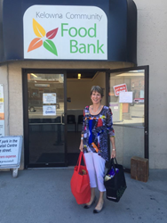 Kelowna Hotel dropped by the Central Okanagan Community Food Bank to donate more than $1,300 from its Jeans Day program.