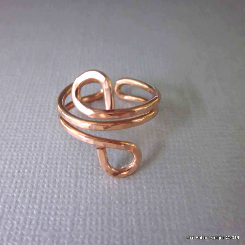 Copper wire wrap ring from Lexi Butler Designs,