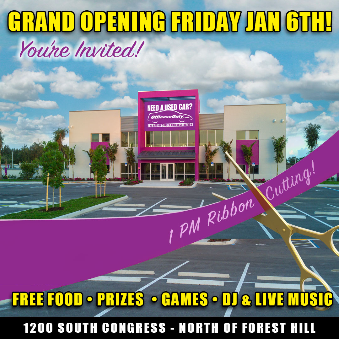 Join Off Lease Only for the Official Grand Opening Friday, January 6th!