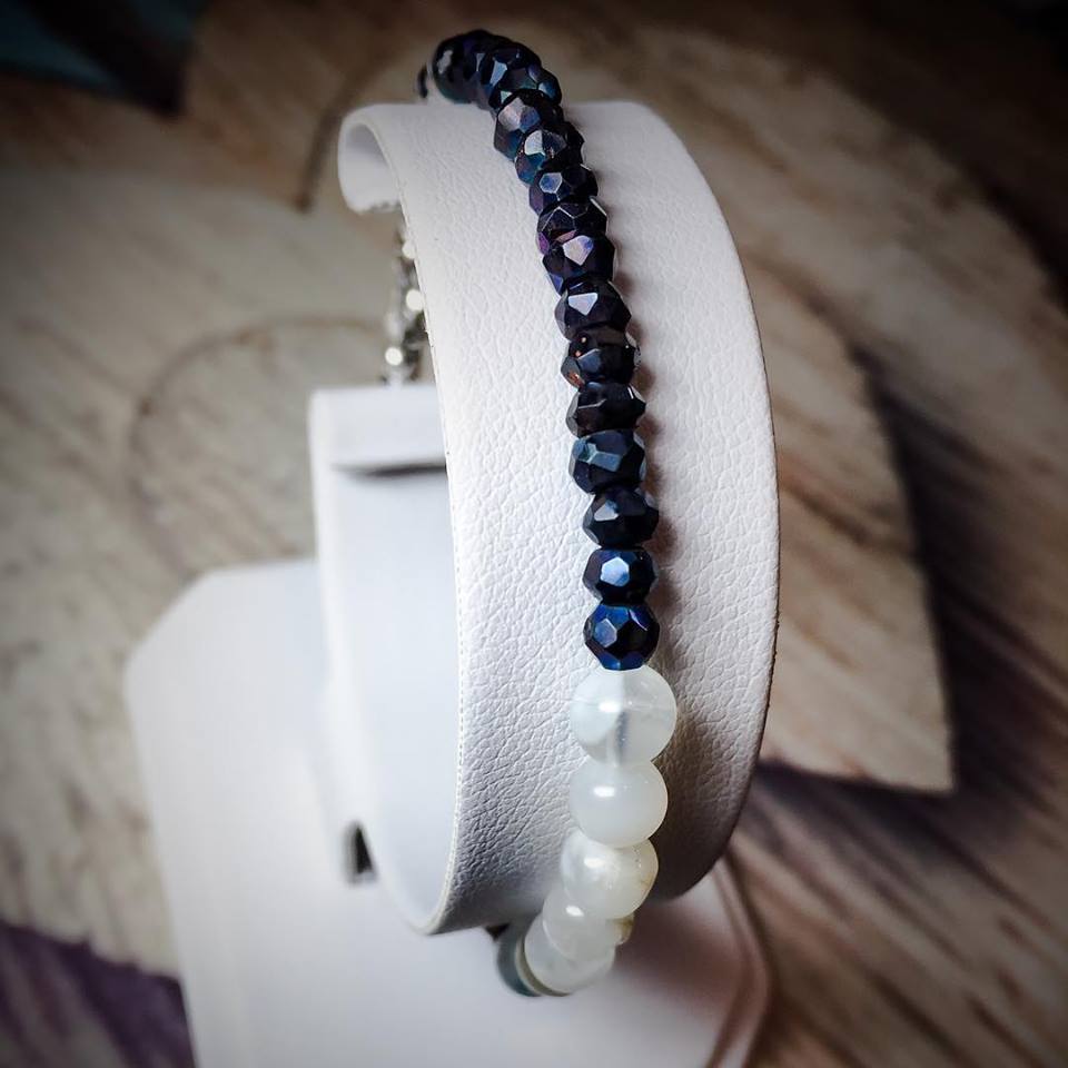 Moonstone and Blue Spinel Bracelet from the Gypsy Soul line.