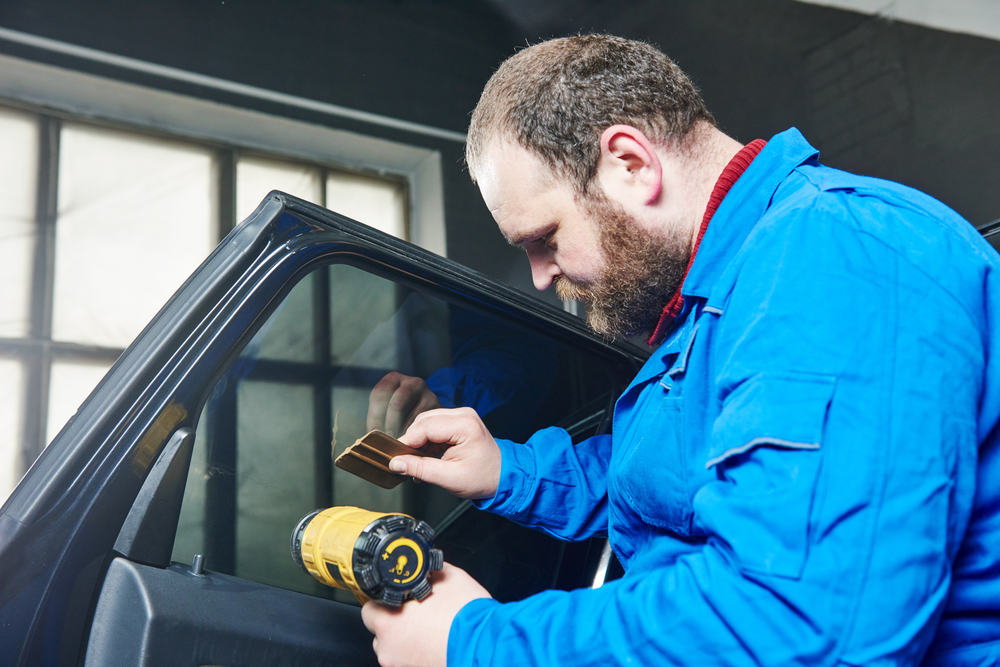 This invention is a replacement window that can be attached to the car without damaging the frame or the paint job.