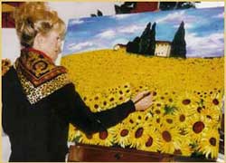 Nancy Ann Crowley loves Italy and Sunflowers and will be at Gioia in Los Gatos